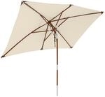 anndora&reg; Sonnenschirm 200 x 300 cm eckig Gartenschirm Knicker wasserabweisend - mit