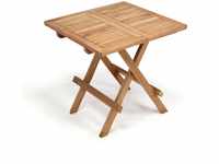 Divero Kindertisch Beistelltisch Balkontisch Teak Holz Tisch für Terrasse...