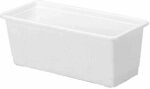 Geli Blumenkasten Standard mit Holzstruktur 60 cm wei&szlig;