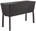 Keter Easy Grow modernes Hochbeet, braun, inkl. Bew&auml;sserungssystem, Rattanoptik,