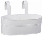 Siena Garden Blumenkasten oval, Pflanzkasten, Blumentop, wei&szlig;, inkl. Halter, 722642