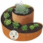 bellissa &ndash; Kr&auml;uterspirale Cortenstahl 130x140x80 cm - Kr&auml;uterschnecke 5-teiliger