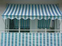 Angerer Klemmmarkise Standard mit Handkurbel, Terrasse/Balkon, einfache Montage ohne