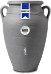 GARANTIA ANTIK Regentonne 600 Liter Dark Granite - Amphore, Wassertank, Regenfass,