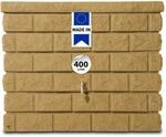 GARANTIA Rocky Regentonne 400 Liter Sandstone - Wandtank, Regenfass, Wassertank,