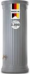 GARANTIA S&auml;ulentank Regentonne 1000 Liter steingrau - Regentonne, Wassertank,