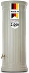 GARANTIA S&auml;ulentank Regentonne 2000 Liter sandbeige - Wassertank, Regenfass,