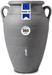 GARANTIA ANTIK Regentonne 360 Liter Dark Granite - Amphore, Wassertank, Regenfass,