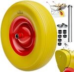 GARDEBRUK Schubkarrenrad PU Vollgummi pannensicher 4.80/4.00-8 ?390mm Stahlfelge
