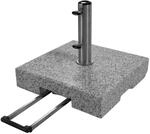 Doppler Active Trolley Granitsockel &ndash; 70 kg mit ausziehbarem Zuggriff und Rollen