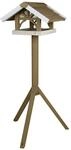 Trixie 55802 natura Futterhaus mit St&auml;nder, 45 &times; 28 &times; 44 cm/1,25 m, grau/wei&szlig;