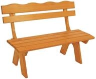 DEGAMO Gartenbank Freital 2-sitzer 120cm, Massive Kiefer hell lackiert, Outdoor