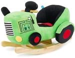 Bieco Pl&uuml;sch Schaukeltier Traktor 60 cm | Kinder Schaukelstuhl mit...