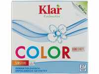 Klar Color Waschmittel ohne Duft 1,375kg I Umweltfreundliches Waschpulver für