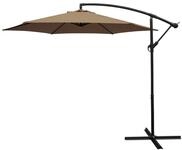 DEGAMO Ampelschirm 300cm taupefarben mit St&auml;nder, Gestell Aluminium, UV...
