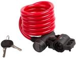 Autom.-Spiralkabelschlo&szlig;, 1800 x 10 mm, mit Clip-on-Halter f&uuml;r Sattelst&uuml;tze, mit