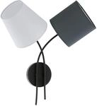 EGLO Wandlampe Almeida, 2 flammige Textil Wandleuchte, Material: Stahl, Stoff, Farbe: