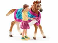 schleich 42361 Fohlen mit Decke, für Kinder ab 5-12 Jahren, HORSE CLUB -...