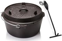 Petromax Feuertopf ft9-t (Dutch Oven Planer Boden) inkl. Deckelheber