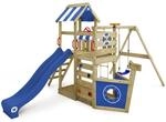 WICKEY Spielturm Kletterger&uuml;st SeaFlyer mit Schaukel & Blauer Rutsche, Outdoor
