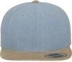 Flexfit Erwachsene M&uuml;tze Chambray-Suede Snapback, Blue/Beige, One Size, 6089CH