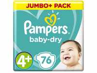 Pampers (Alte Version) Baby Windeln Größe 4+ (10-15kg), 76 Stück, JUMBO PLUS...