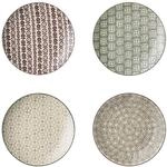 Bloomingville Teller Karine, grau gr&uuml;n lila, Keramik, 4er Set, 20 cm