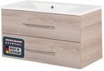 FACKELMANN Waschtischunterschrank inkl. Gussbecken B.CLEVER/Soft-Close-System/Ma&szlig;e