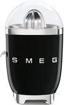 Smeg, Elektrische Zitruspresse CJF01BLEU, manuelle Druckpresse, tropfsicherer Auslauf