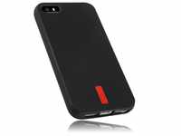 mumbi Hülle kompatibel mit iPhone SE / 5 / 5S Handy Case Handyhülle, schwarz mit
