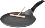 STONELINE Crepe Pfanne Induktion 25 cm, Omelettpfanne beschichtet mit echten