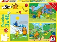 Schmidt Spiele 56213 Viel Spa&szlig; mit der Maus, 3x48 Teile Kinderpuzzle