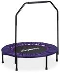 Relaxdays Trampolin faltbar mit Haltestange Indoor H x B x T: 113 x 102 x 102 cm