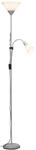 Brilliant Lampe Spari LED Deckenfluter Lesearm silber/wei&szlig; | 1x LED-A60, E27, 9.5W