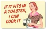 MIK funshopping Retro Fr&uuml;hst&uuml;cksbrettchen IF IT FITS IN A Toaster I CAN Cook IT