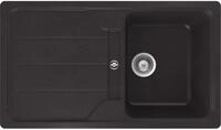 SCHOCK K&uuml;chensp&uuml;le Formhaus D-100 Nero 86x50 cm | Granitsp&uuml;le aus CRISTALITE