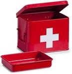 Sir Safety System Zeller 18115 Medizinbox, Metall, rot, ca. 21,5 x 16 x 16 cm,