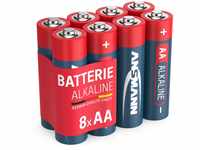 ANSMANN Red Alkaline Batterie Mignon AA LR6 Longlife Alkalibatterie (8er Shrink)