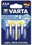 VARTA Batterien AAA, 4 St&uuml;ck, Longlife Power, Alkaline, 1,5V, f&uuml;r Spielzeug,