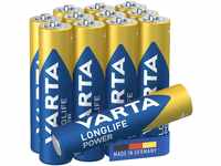 VARTA Batterien AAA, 12 Stück, Longlife Power, Alkaline, 1,5V, für Spielzeug,