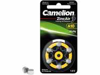 Camelion 15056010 Zink Luft Knopfzellen ohne Quecksilber A10/ZL 10/1,4 Volt, 6er-Pack
