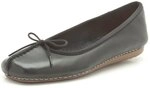 Clarks Damen Freckle Ice Ballerinas, Schwarz Black Leather, 38 EU