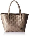 Handed By Handgewebt Paris shopper Tasche, Mehrfarbig (Silver/Gray), 27 x 31 x...