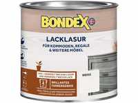 Bondex Lacklasur Weiß 0,375 L für 3,75m² | 2in1 - veredelt und versiegelt 