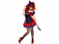Cirque Sinister Bo Bo der Clown Damenkostüm mit Kleid und Hut, Medium