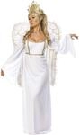 Smiffys, Damen Engel Kost&uuml;m, Kleid, Krone und Fl&uuml;gel, Gr&ouml;&szlig;e: M, 31289