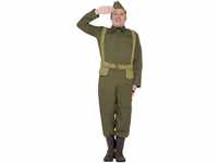 WW2 Home Guard Private Costume, Green, Trousers Ankle Covers, Jacket, Hat & Harness