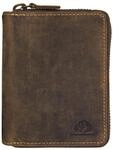 Greenburry Vintage Portemonnaie Leder Geldbeutel braun | Hochformat