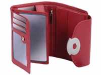 LEAS Damenbörse mit RFID Schutzfolie Echt-Leder, rot Ladies-Collection