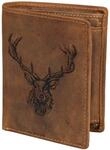 Greenburry Vintage Royal Stag Geldb&ouml;rse mit Hirsch Pr&auml;gung braun